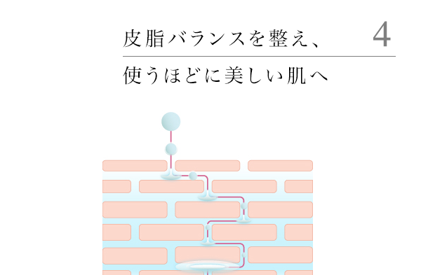 4皮脂バランスを整え、使うほどに美しい肌へ