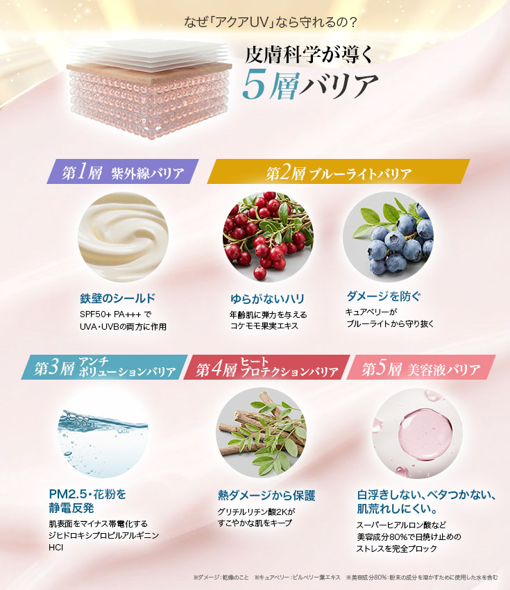 皮膚科学が導く5層バリア