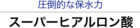 圧倒的な保水力 スーパーヒアルロン酸