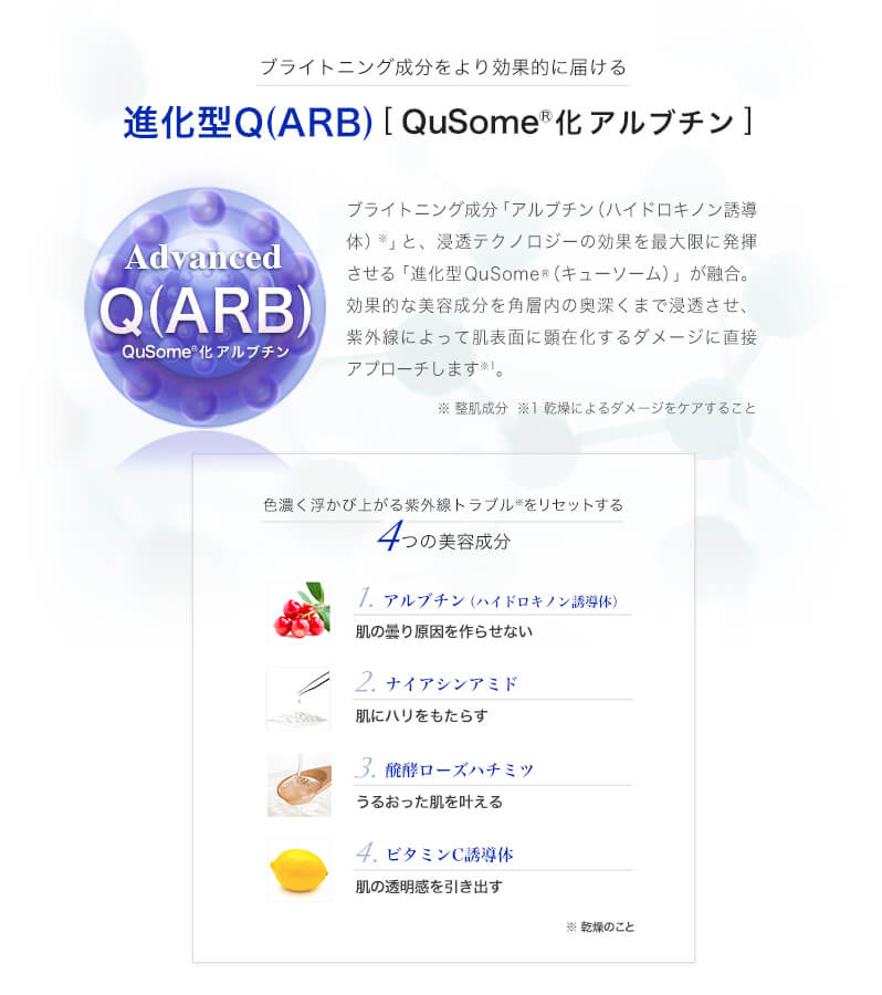 進化型Q(ARB) QuSome化アルブチン