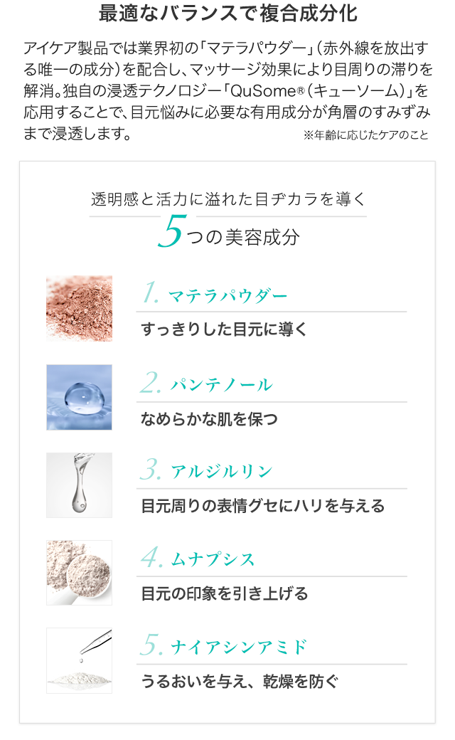 5つの美容成分