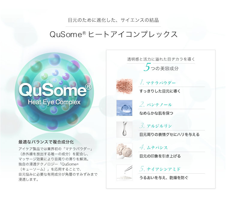 乾燥による目元の悩みにアプローチするQusomeアイリペアコンプレックス