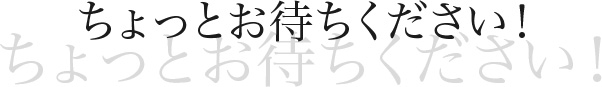 ちょっとお待ちください!