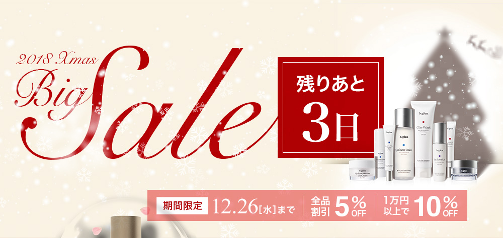 【残りあと3日】2018クリスマスBIGセール