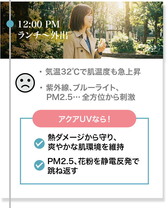 12:00 PMランチ〜外出