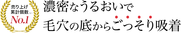毛穴の底からごっそり吸着