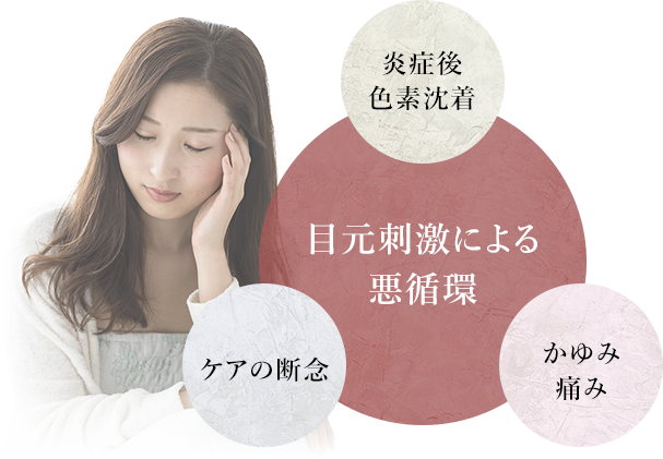 目元刺激による悪循環