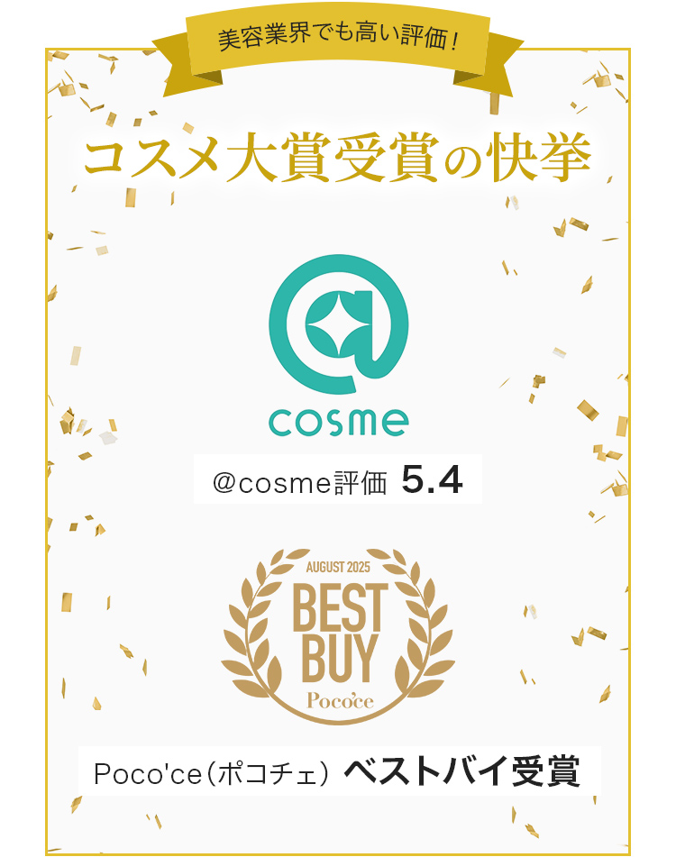 コスメ大賞受賞の快挙