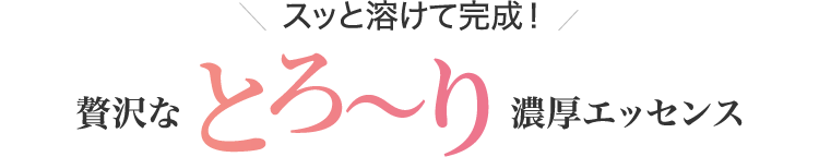 \ スッと溶けて完成! /贅沢なとろーり濃厚エッセンス