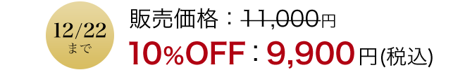 特別価格 9,900円（税込）